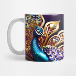 Bejewelled Peacock Mug